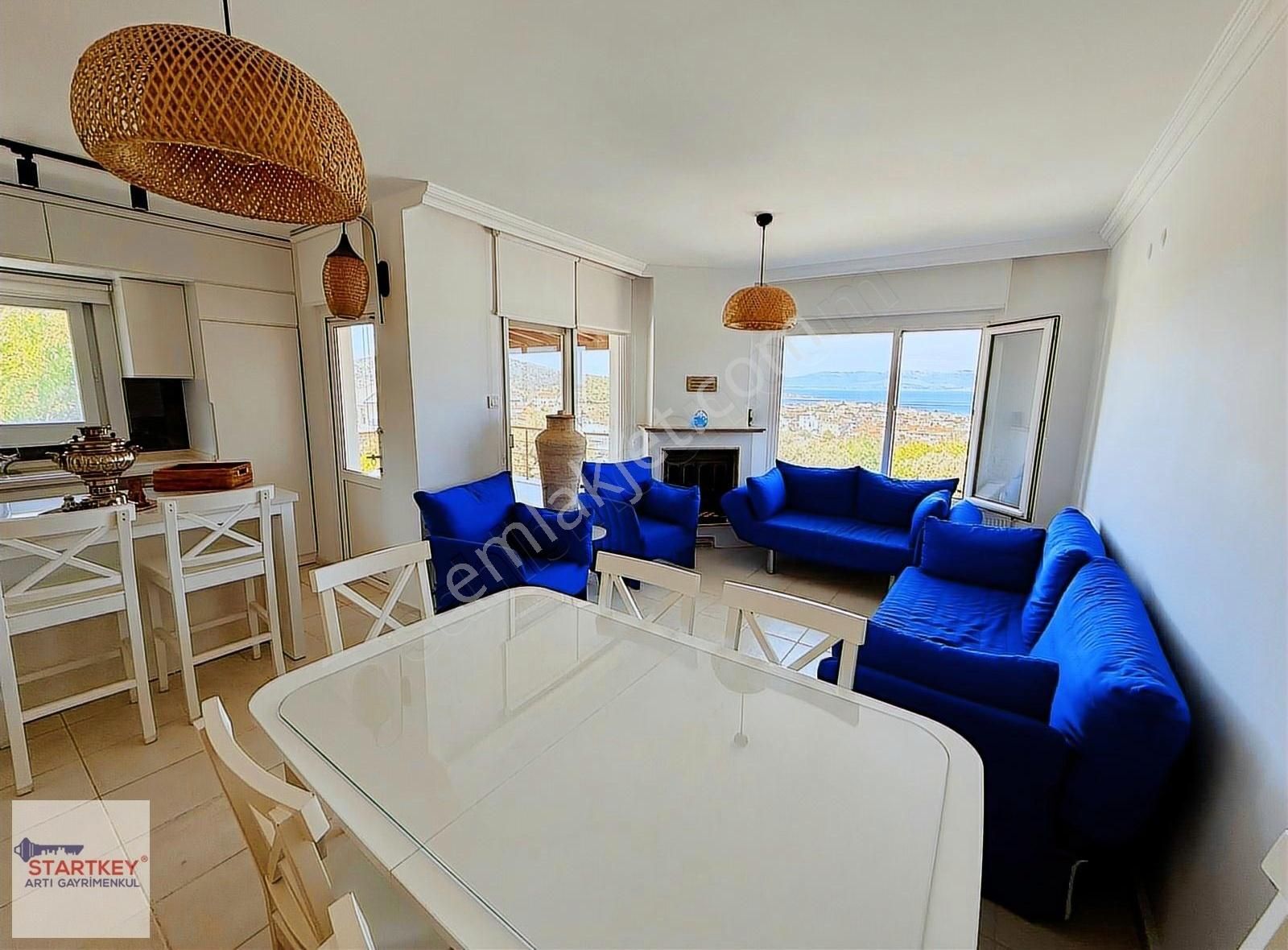 Çeşmede Panoramik Deniz Manzarlı Satılık Triplex Villa - Görsel 3