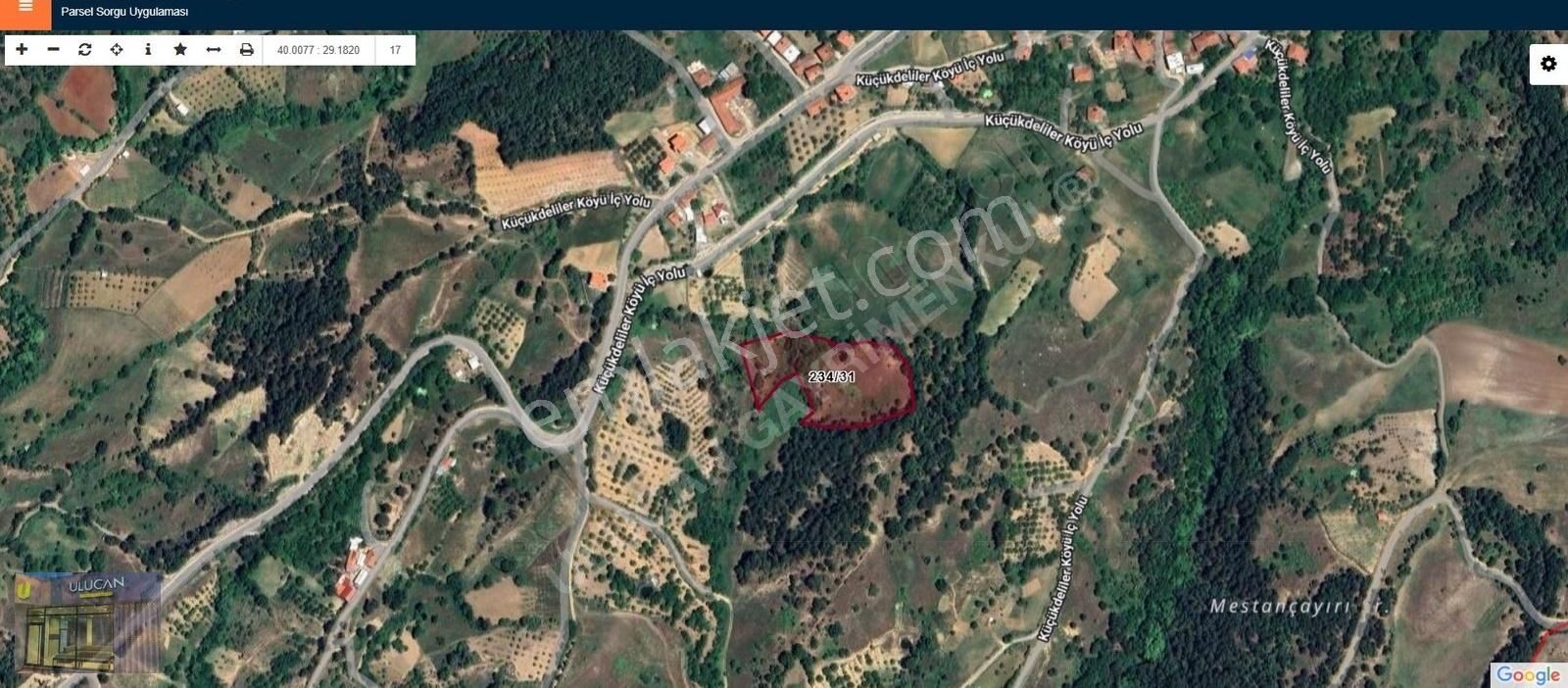 Ulucan'dan Bursa Osmangazi Küçükdeliller'de Satılık Tarla