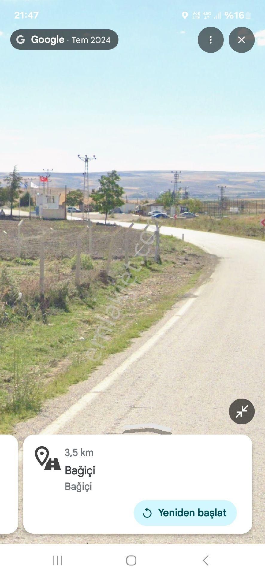 Ankara Gölbaşı Bağiçinde Seymen Su Fabrikasi Yanı Yol Cephe Satılık Arsa