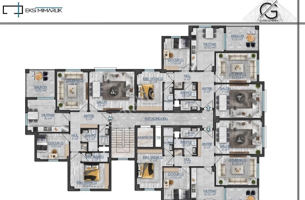 Kayseri Develi Mustafa Asım Köksal Mahallesi’nde Satılık Daire - Görsel 6