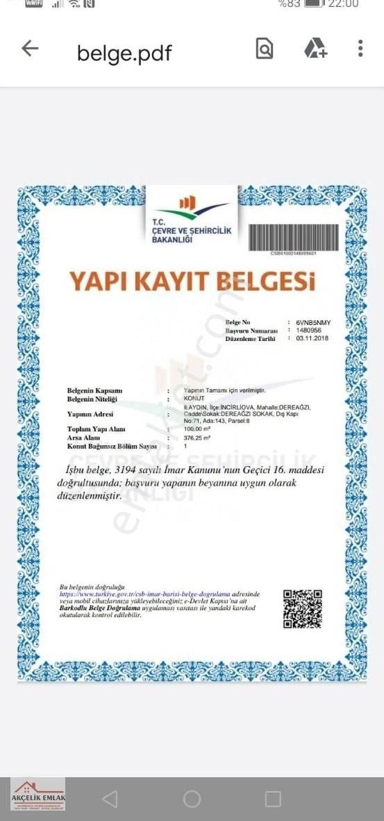 Aydın İncirliova Dereağzı Mah. Satılık 2+1 Müstakil Ev - Görsel 4