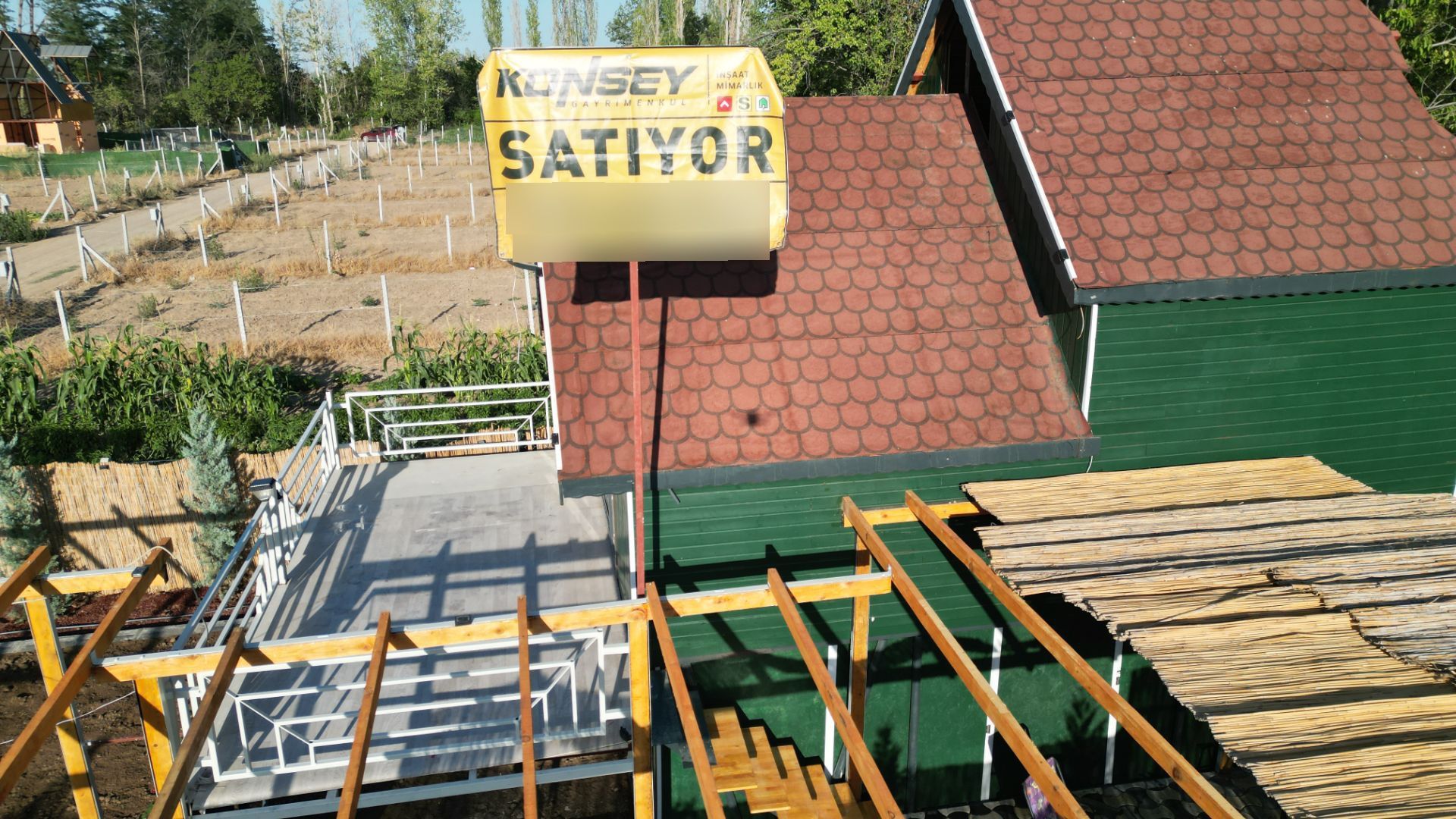 Doğanın İçinde Hazır Yapılı Bungalov Yaşam Alanı Bahçe - Görsel 9