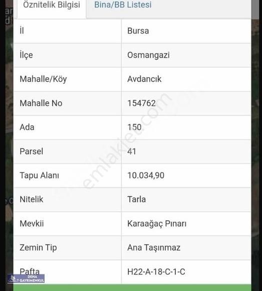 Deha'dan Avdancık Mevkinde Yatırımlık Hobi Bahçeleri