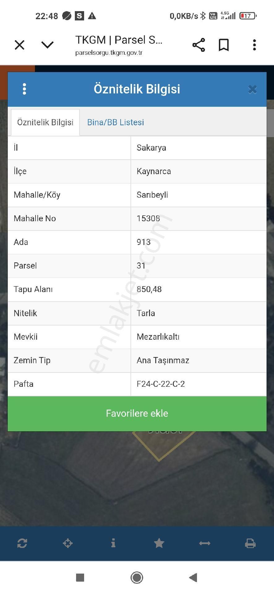 Sakarya Kaynarca Da İhtiyaçtan Acil Satilik Arsa - Görsel 8
