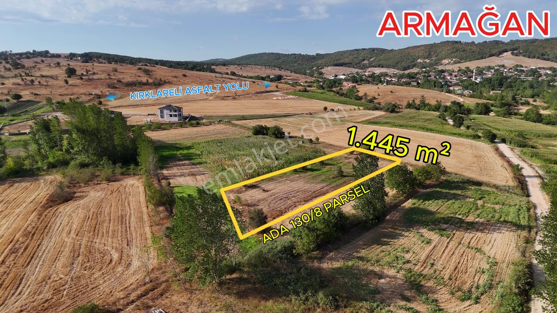 Kırklareli Armağan Köyü 3 Ayrı Parsel Tamamı Satılık 2.550.000tl