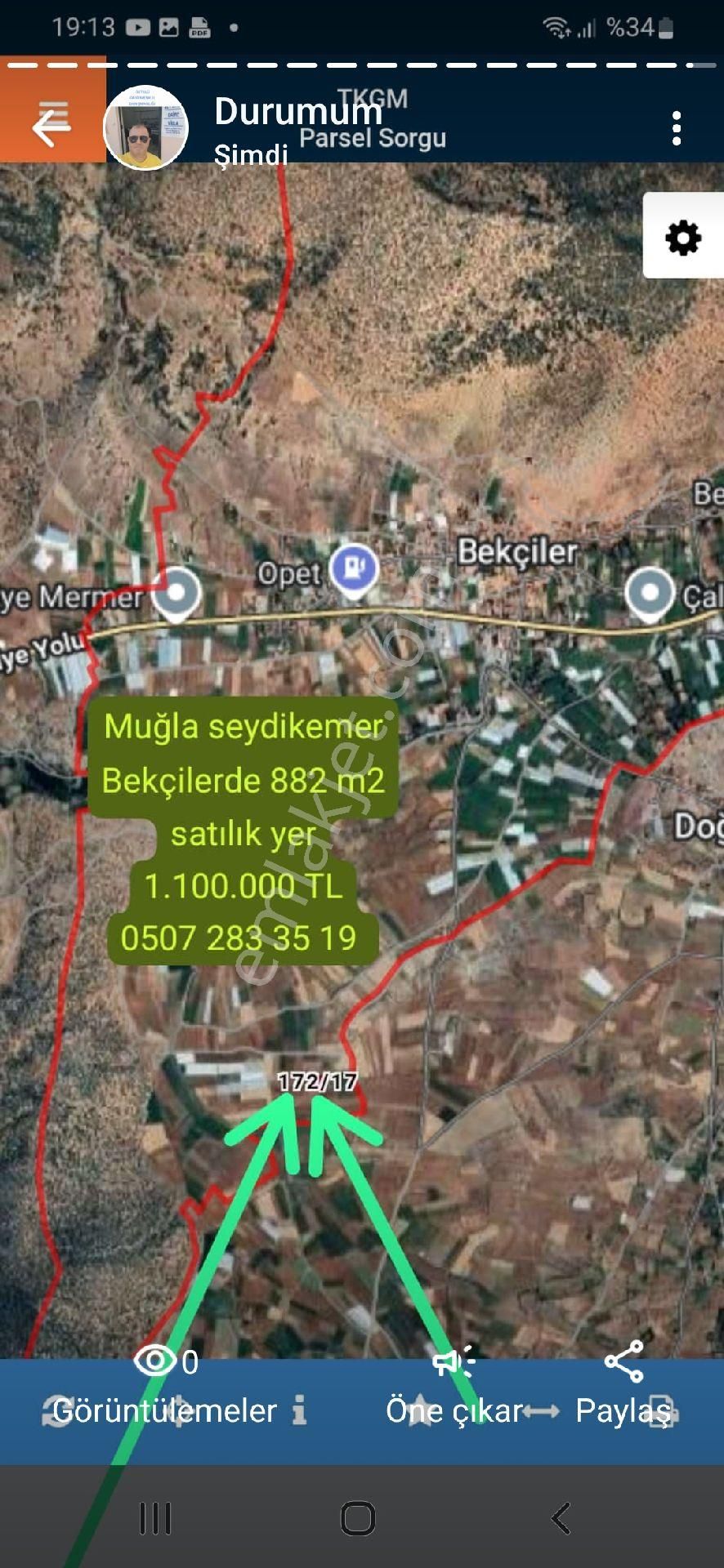 Bekçilerde Satılık Tarla