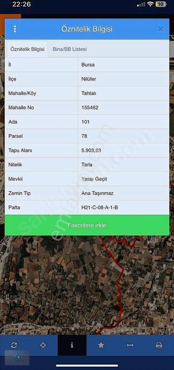 Acil! Tahtalı'da Satılık Emsallerinden Uygun 1180m2 Hobi Bahçesi