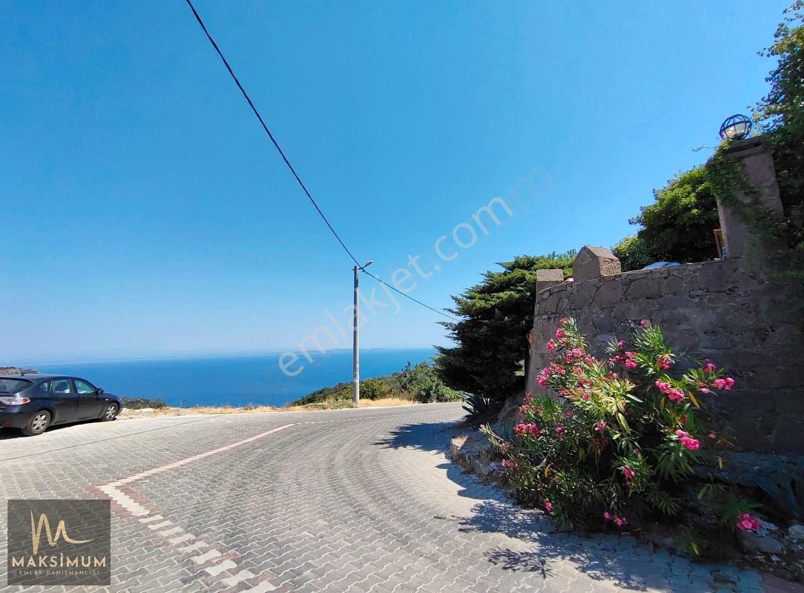 Çanakkale Ayvacık Sazlı Köyünde Midilli Deniz Manzaralı Taş Ev