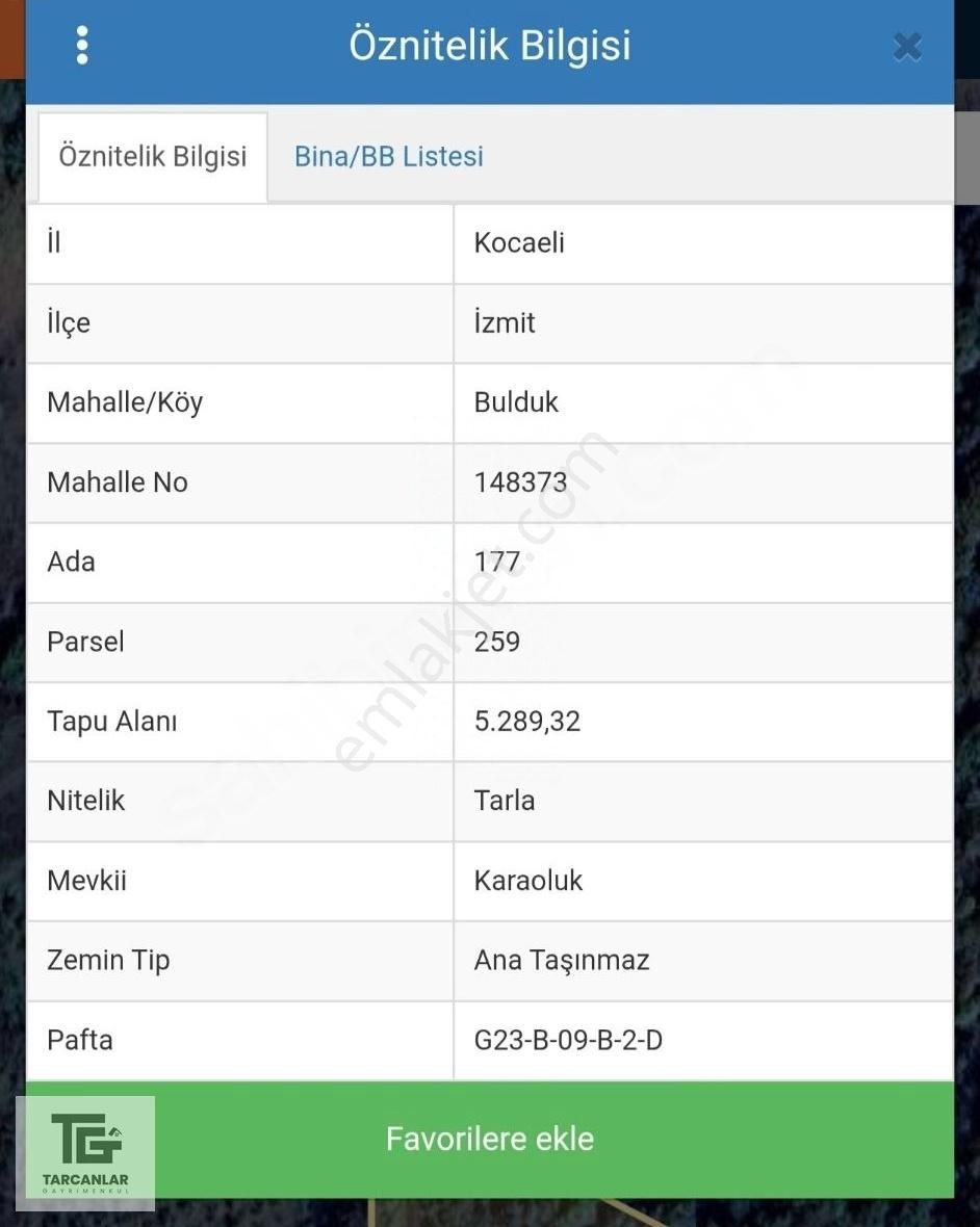 Tarcanlar'dan Yatırımlık Uygun Tarla