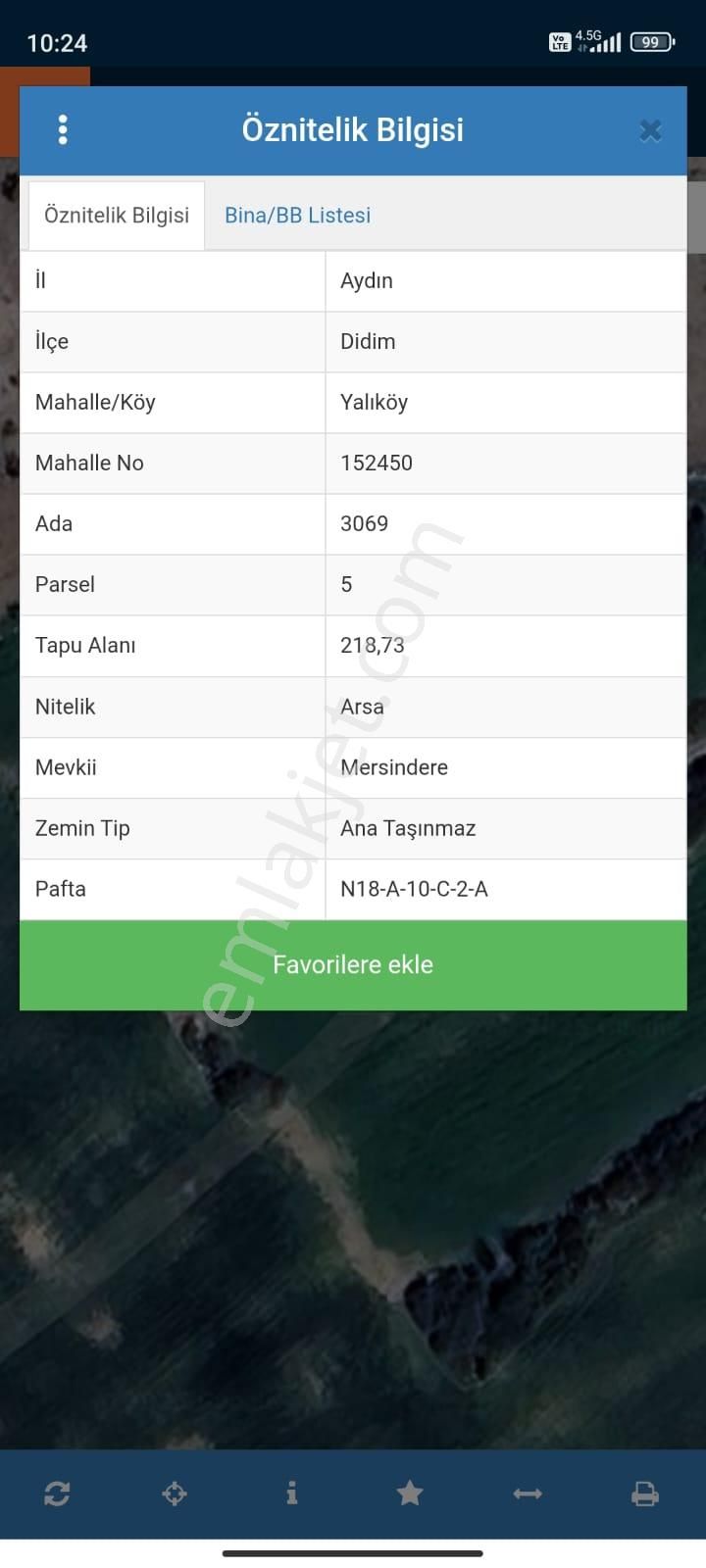 Didimde Yatırımlık 218 M2 Arsa