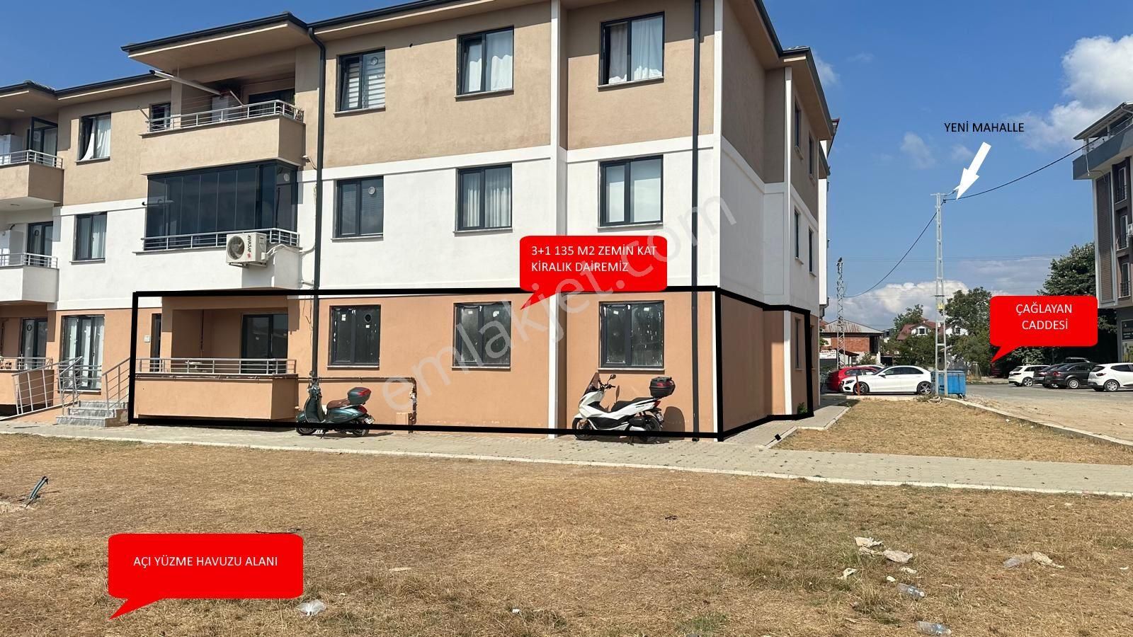 Sakarya Hendek Yeni Mah. Esen Emlak'tan 3+1 135m2 Kiralık Daire