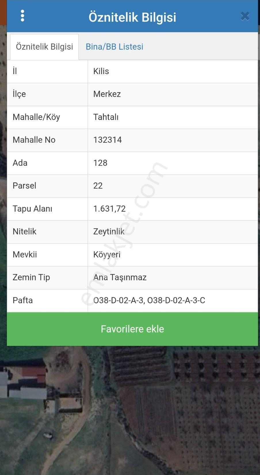 Kilis Tahtalı Köyü Asfalt Üzeri Bağ Evlik Zeytinlik - Görsel 2