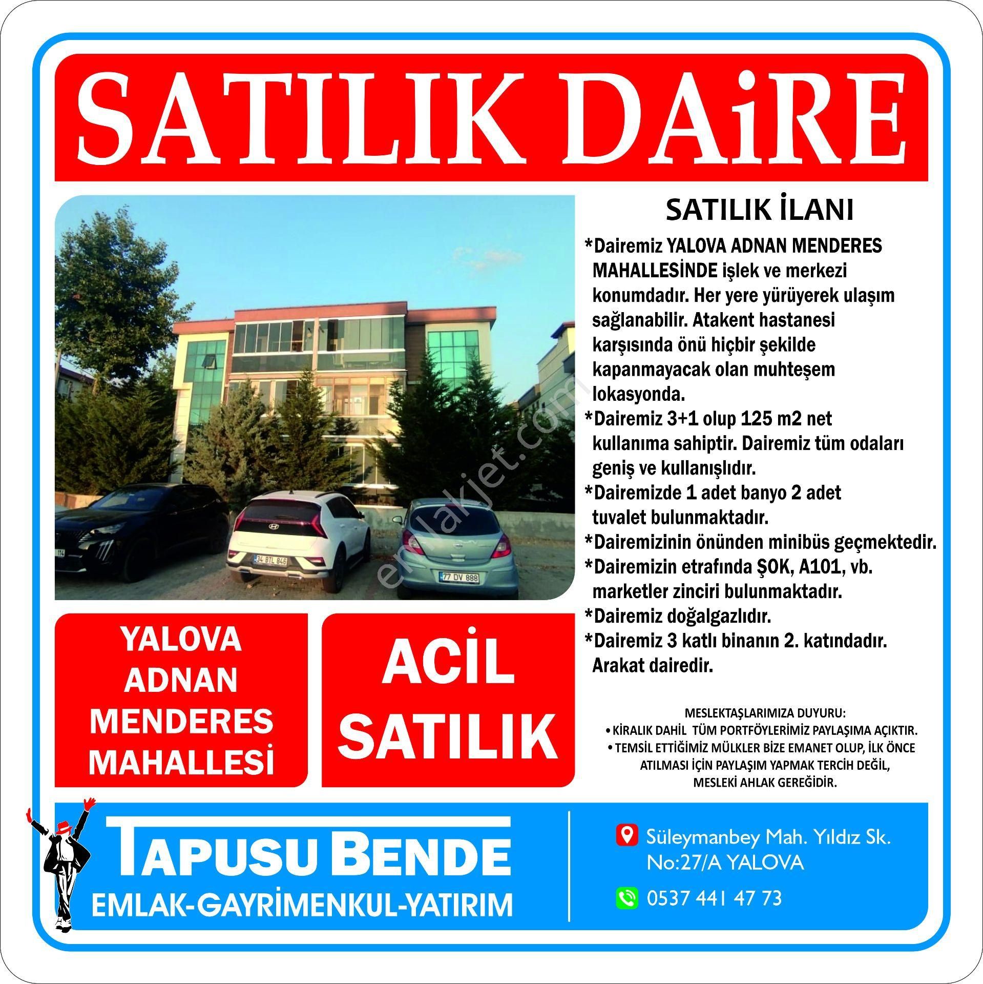 Adnan Menderes'de Fırsat 3+1 Satılık Daire Yetişen Alır