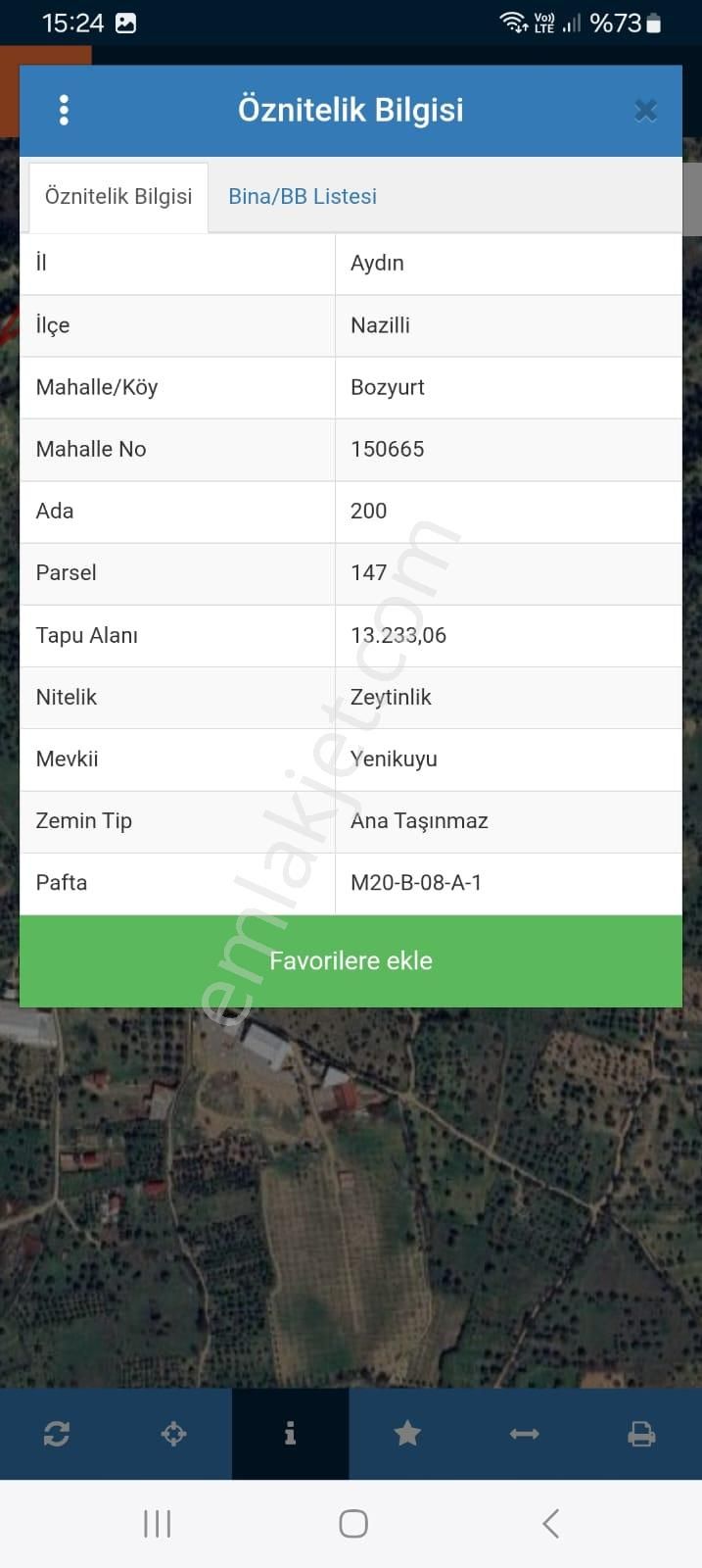 Aydın Nazilli Yöntem Emlaktan Bozyurt Satılık Zeytinlik