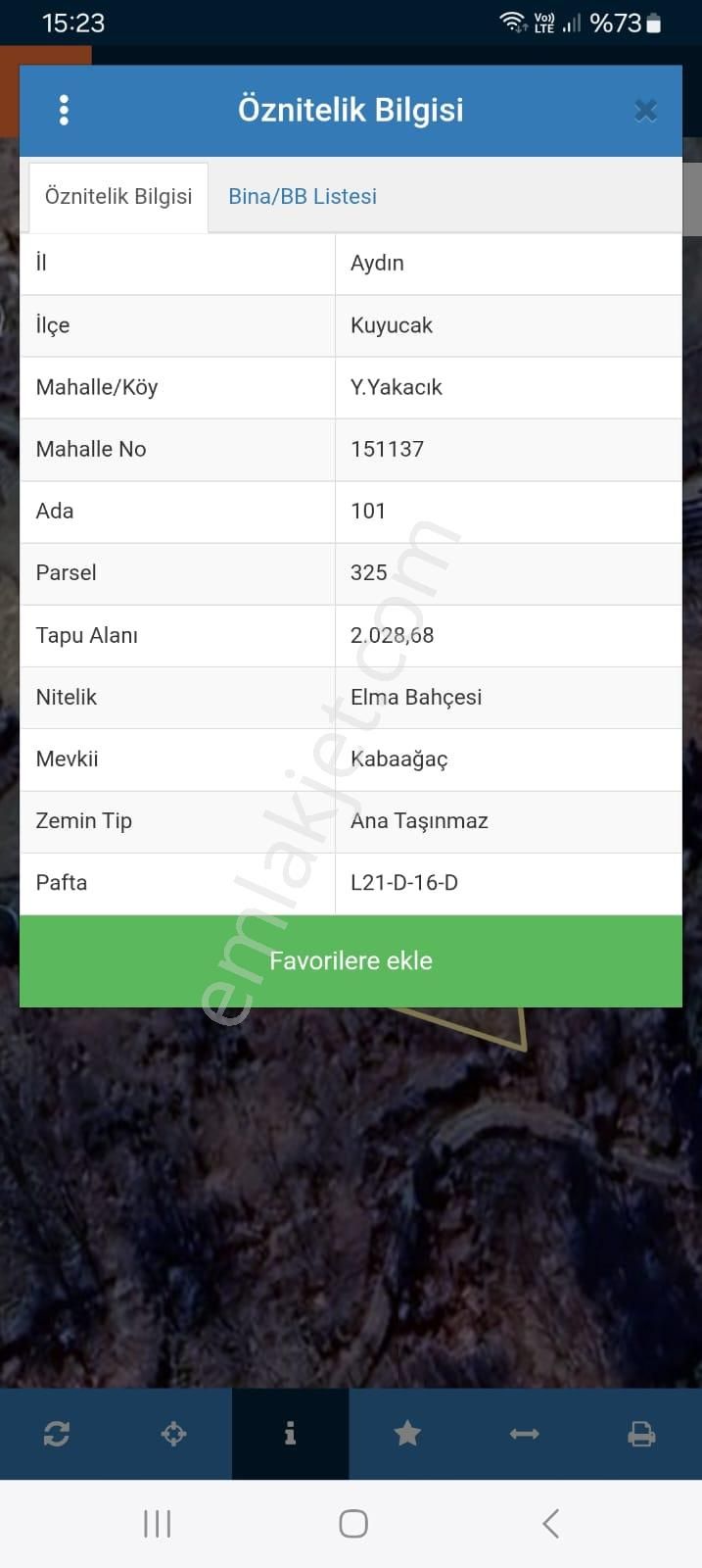 Nazilli Yöntem Emlaktan Kuyucak Yukarı Yakacık Köyünde Satılık Bahçe