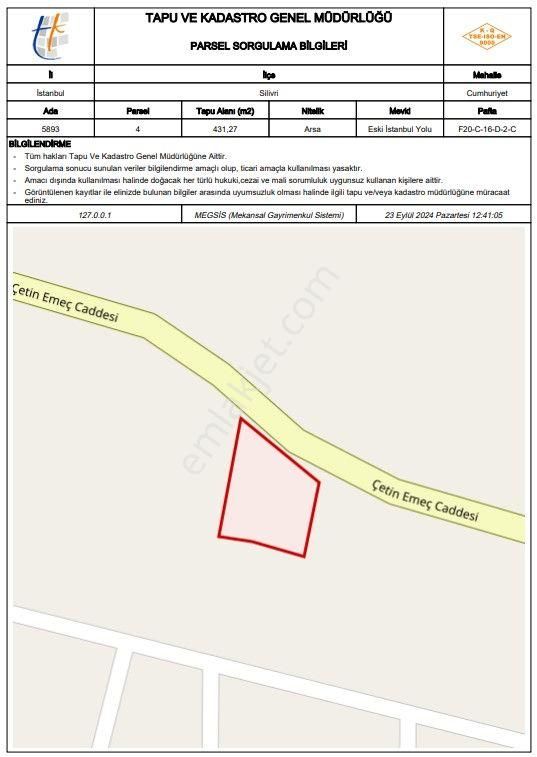 Silivri Cumhuriyet Mahallesi 431,27 M2 İmarlı Arsa Remax Astyle - Görsel 11