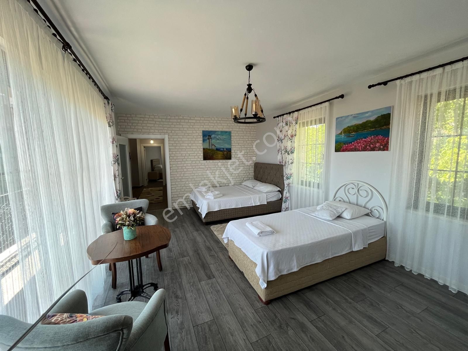 Assos Kuruoba'da Yeni Yapı 1100m2 Arsa İçinde Satılık Ultra Lüks Taş Ev - Görsel 19