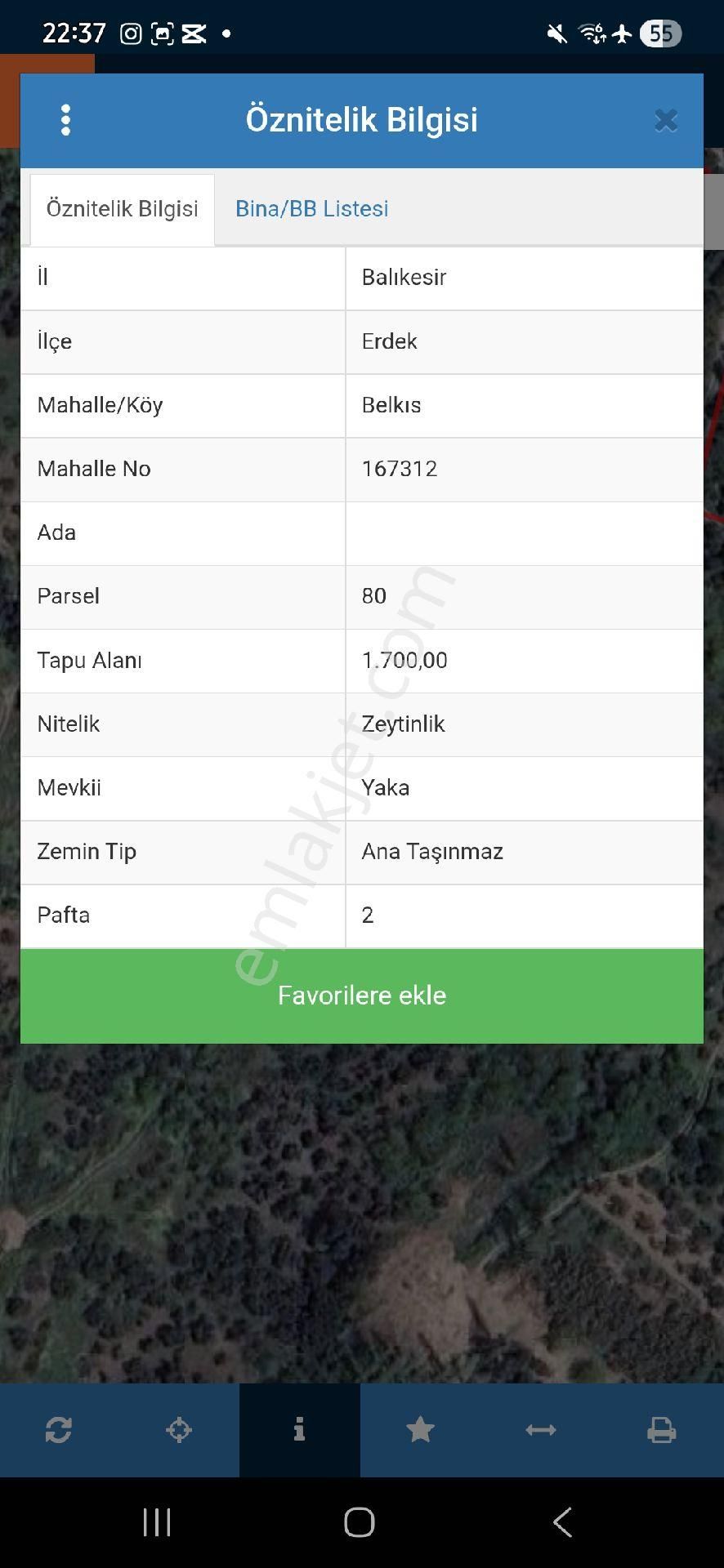 Erdek Belkısta Satılık Deniz Manzarali Zeytinlik