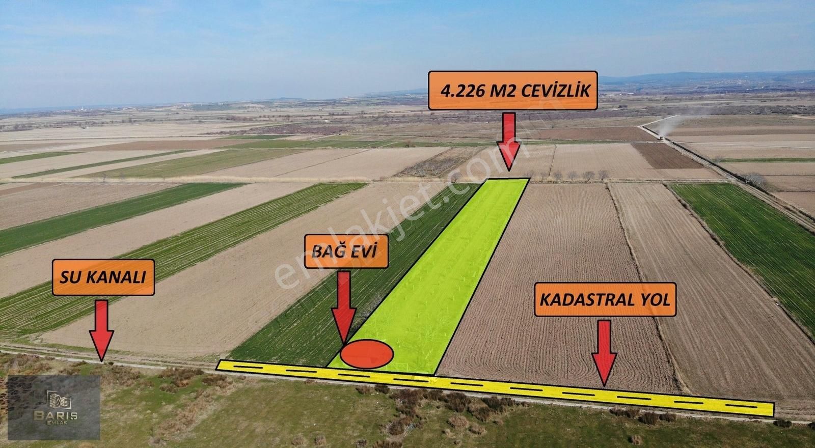 Çanakkale Ezine Mahmudiyede Bağ Evi Olan Satılık Ceviz Bahçesi - Görsel 6