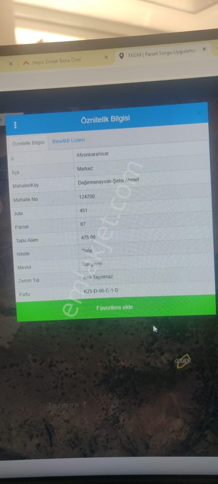 Afyon Tezcan Emlaktan Değirmenayvalıda 4 Adet Satılık Tarla - Görsel 8