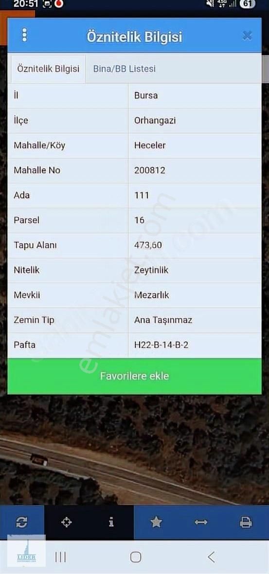 Bursa Orhangazi Heceler Mahallesi Resmi Yola Cephe Zeytinlik - Görsel 5
