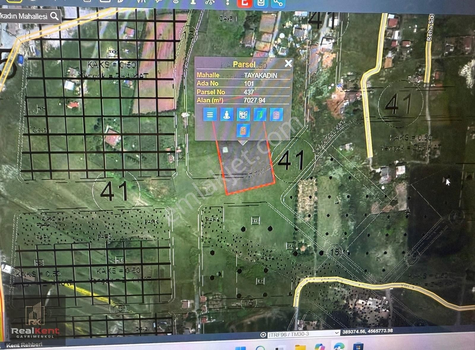 Realkent'den Satılık Satılık Türkköşe'de 303 Metre T.imar Arsa