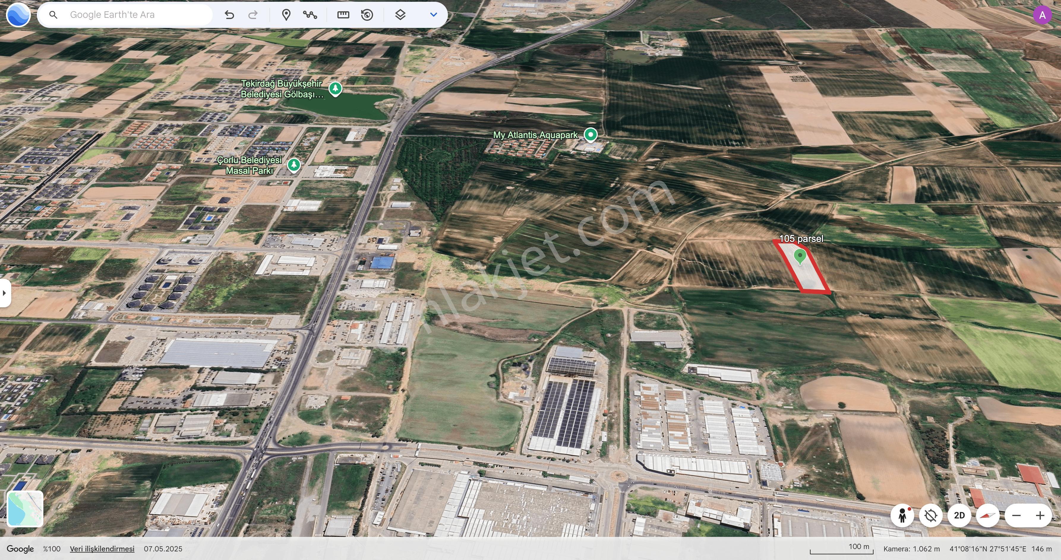 Çorlu Türkgücü Mahallesi Muhteşem Konumda 11.600 M2 Satılık Arsa - Görsel 15