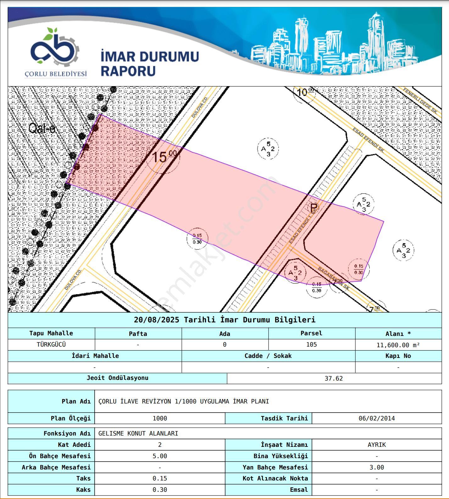 Çorlu Türkgücü Mahallesi Muhteşem Konumda 11.600 M2 Satılık Arsa - Görsel 2