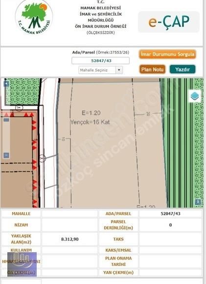 Mamak Kusunlar 157m2 16 Kat Emsal 1.20 Fırsat Hisseli Arsa - Görsel 4