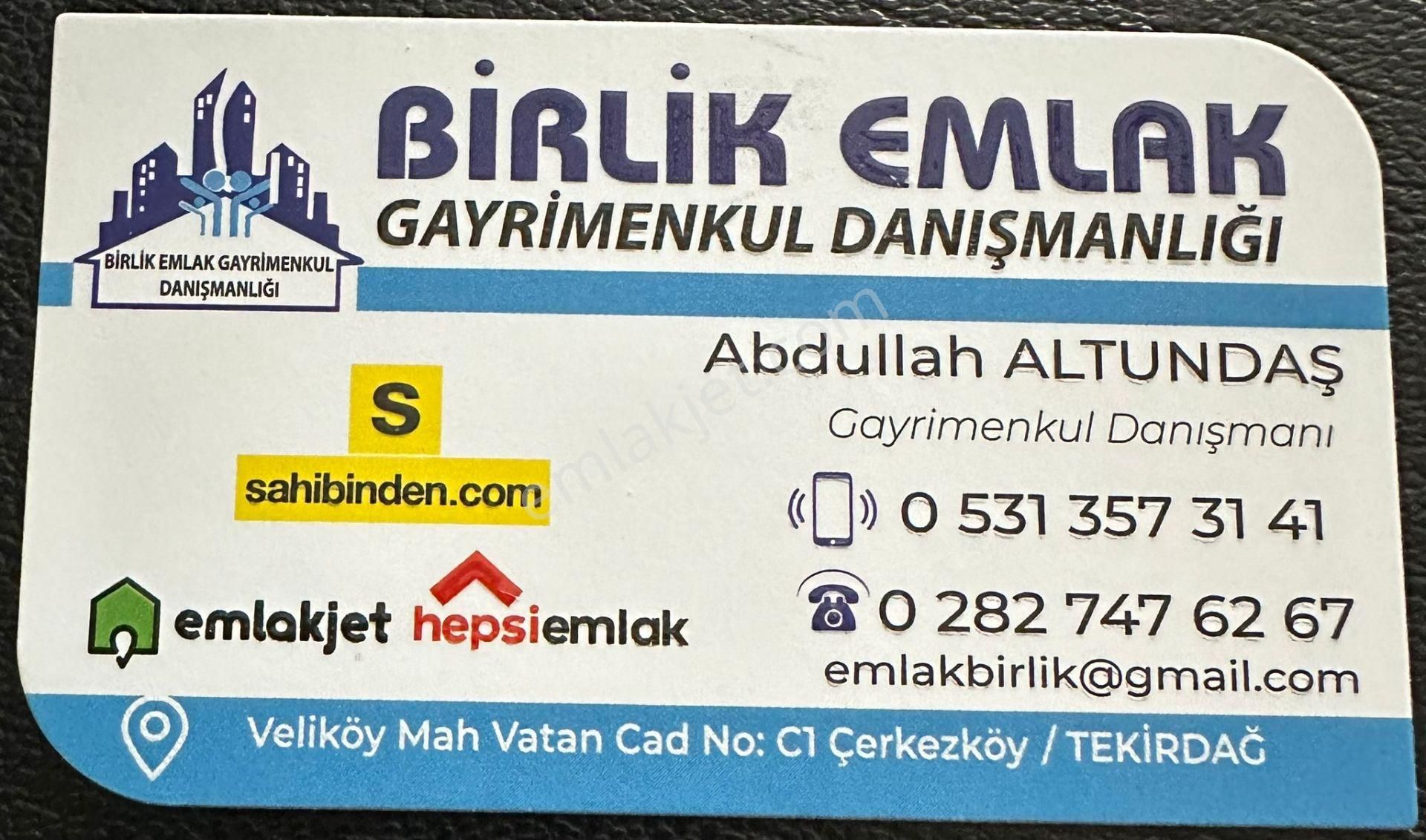 Tekirdağ Çerkezköy Veliköy Mah Cadde Üstünde 2+1 Kiralık Daire