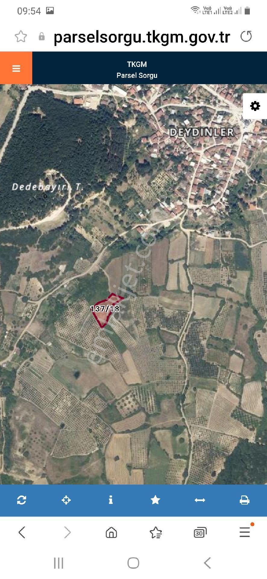 Bursa İnegol Deydinlerde Satılık Tarla