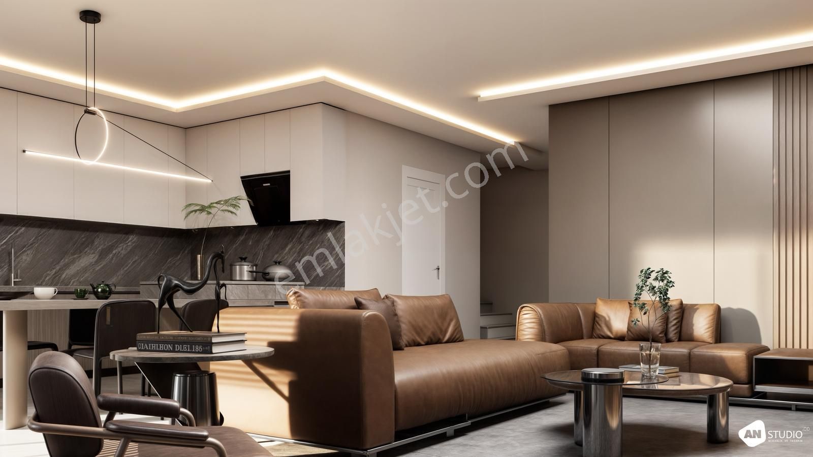 Sıfır Modern Tasarımlı 4+1 İkiz Villalar - Görsel 7