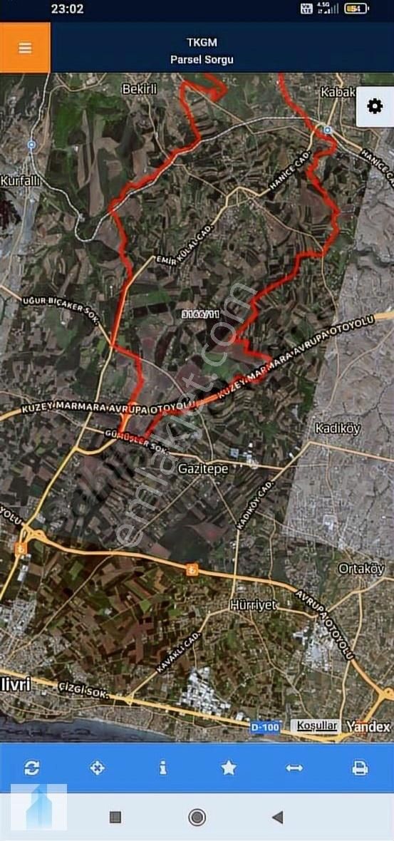 Silivri Akören Da Satılık 2608 M2 Etrafı Çevrili Tarla Kelepir - Görsel 2