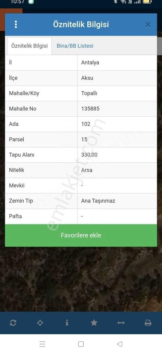 Antalya Aksu Topallıda Satılık İmarlı Arsa(emsal 0,30)