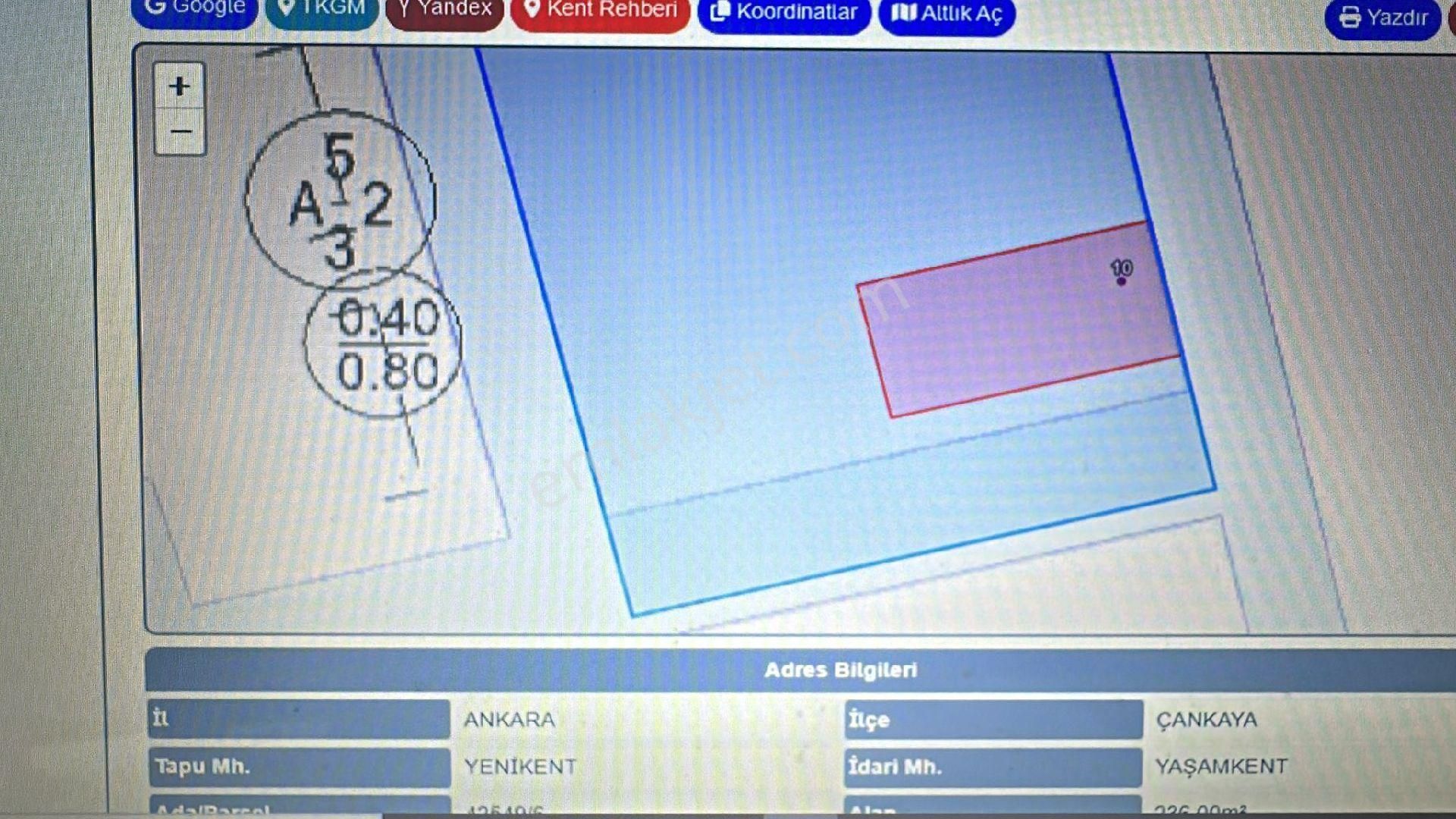 Çankaya Yaşamkent'te Satılık Konut Arsası
