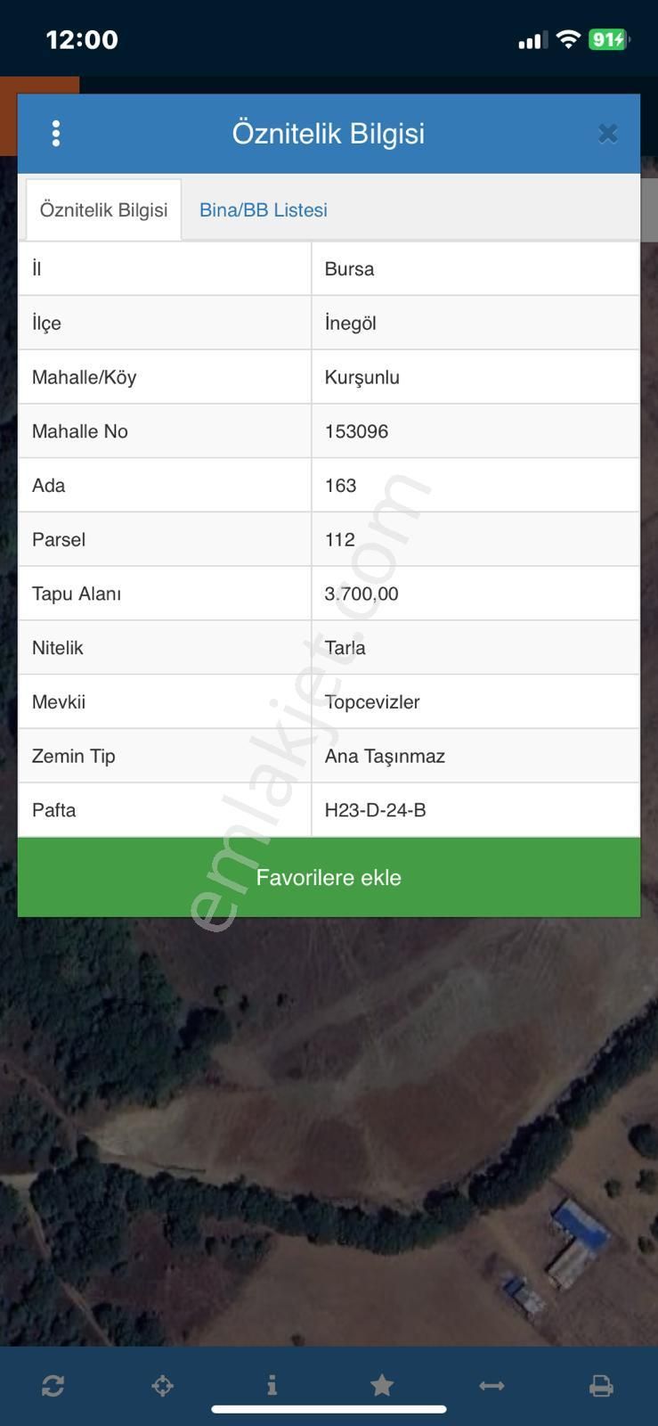 Bursa İnegöl Kurşunlu Mahallesinde Satılık Tarla - Görsel 7