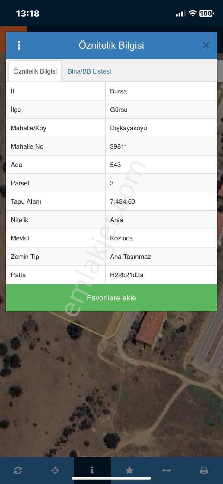 Bursa Gürsu Dışkaya Köyünde İpekyolu Mahllesinde İmarlı Satılık Arsa - Görsel 5