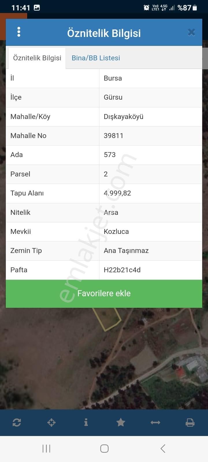 Bursa Gürsu Dışkaya Köyü İpekyolu Mahallesi İmarlı Arsa - Görsel 8