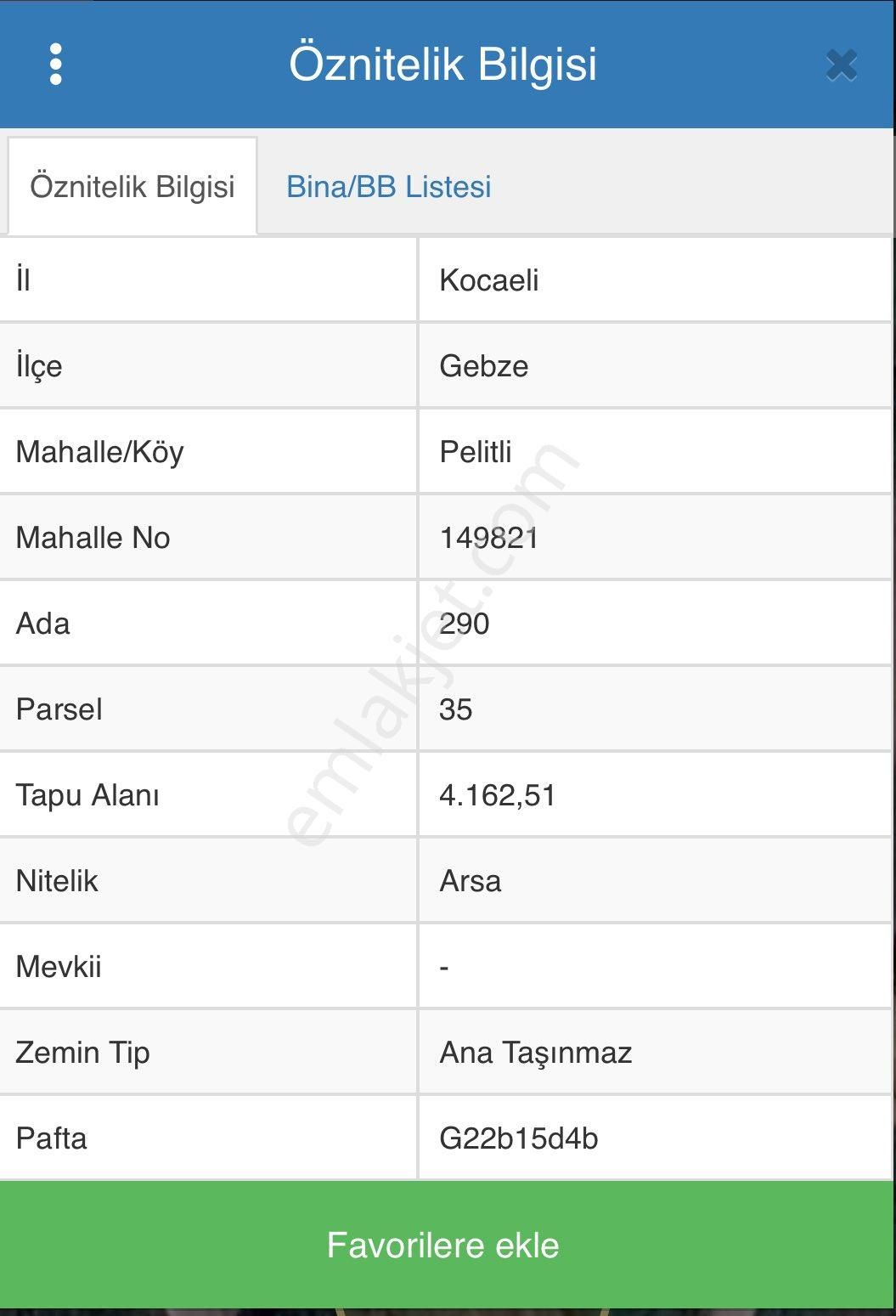 Gebze Pelitli Mahallesinde Satılık 106m² Satılık Arsa