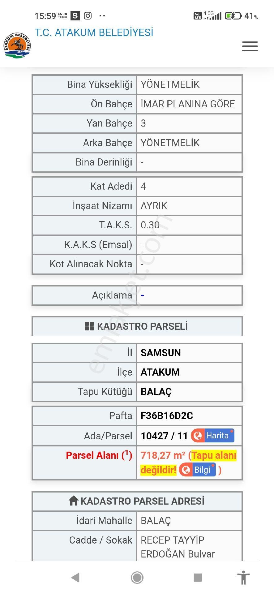 Uygun Kat Karşılığı Atakum Recep Tayyip Erdoğan Bulvarına Cephe Ful Deniz Manzaralı Ticari Konut - Görsel 5