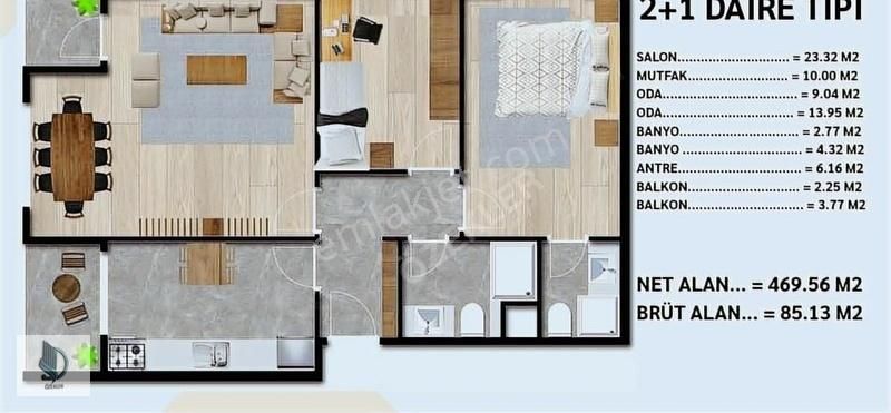 Site İçi Lüks Daireler Faizsiz Taksit İmkanı - Görsel 9