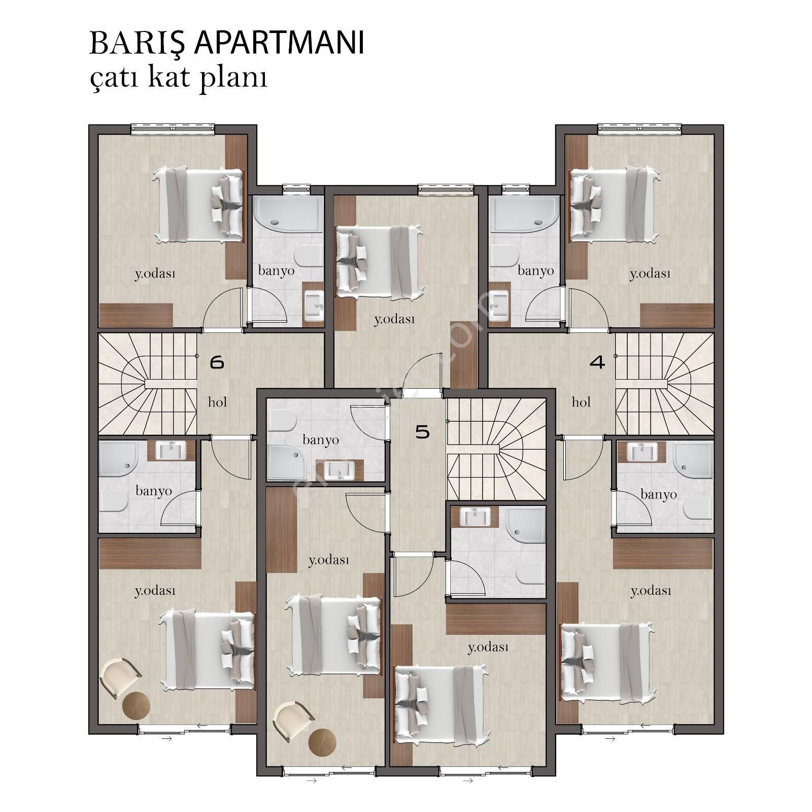 Stop'tan Çatalarık Mahallesinde Projeden Satılık 4+1 - Görsel 7