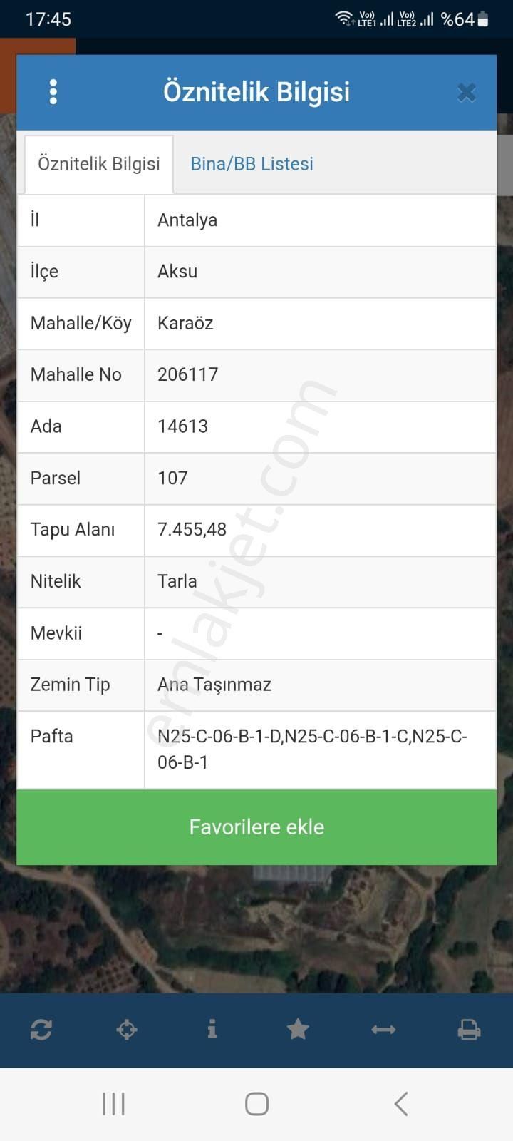 Aksu Karaözde Fırsat Arazi