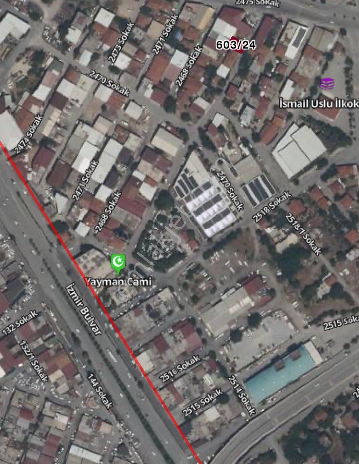 Denizli Sümer 3.sanayide 139m2 Tamamı İnşaat Alanı Küçük Sanayi Alanı Arsası