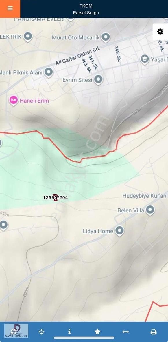 Kamalı Satılık Tarla 1.356 M2 İmar Kapsamında Deniz Manzaralı - Görsel 2