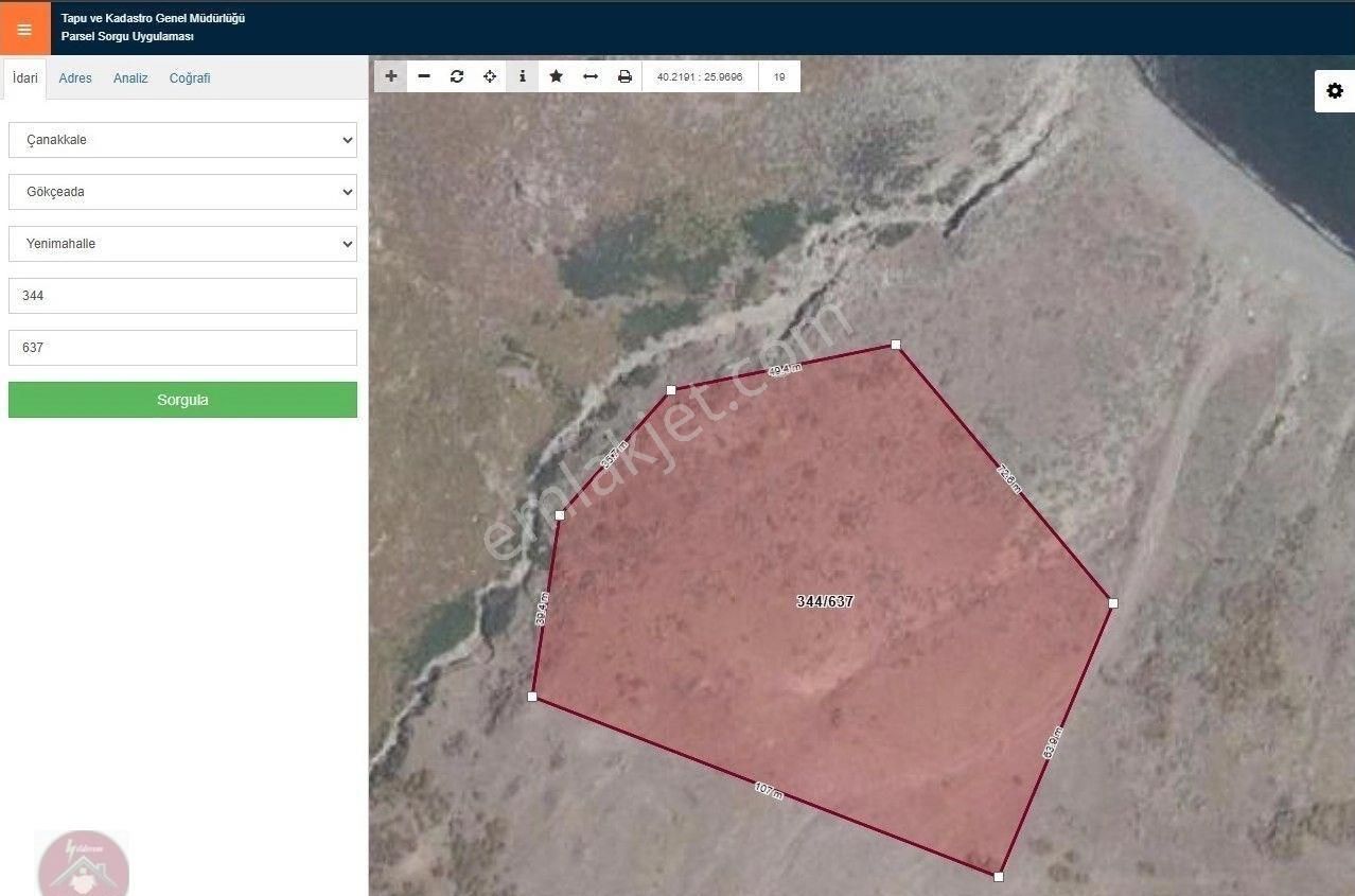 Gökçeada Yenimahalle 9240m2 Deniz Kenarı Mükemmel Arazi - Görsel 11