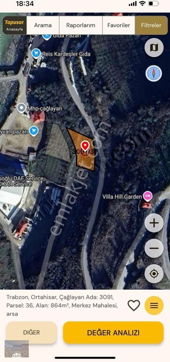 Çağlayan'da Fırsat 2 Parsel 1630 M2 Arsa