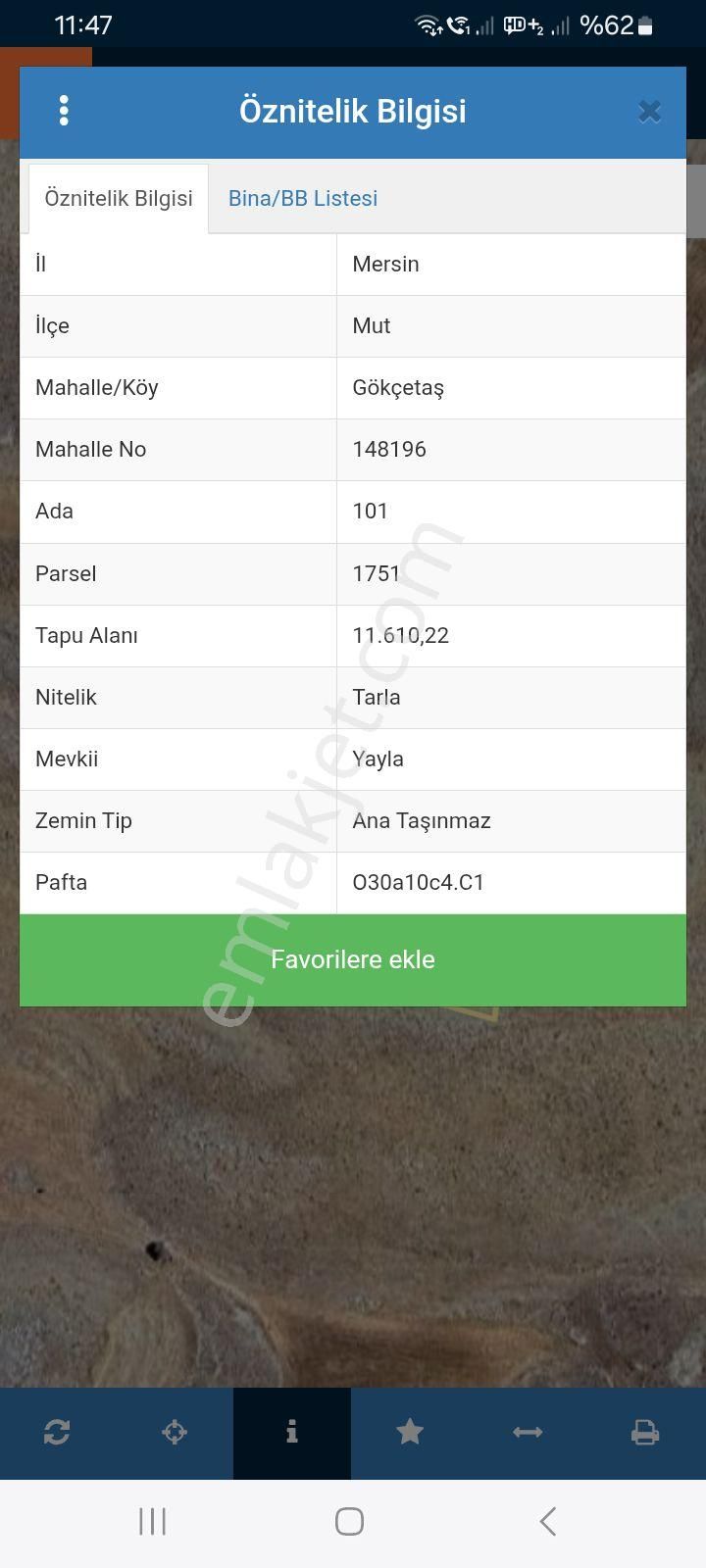 Mut Gökcetaş Satlik Ruzgar Turbun Bolgesinde Tarla