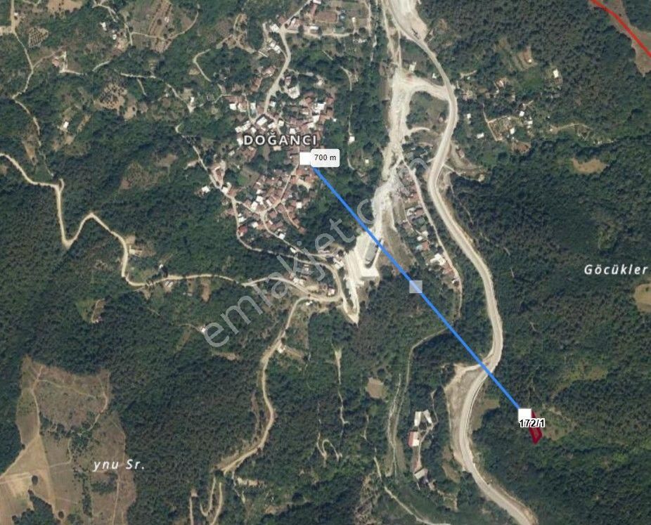 Doğancıda Manzaralı Satılık Tek Tapu 935 M2 Tarla - Görsel 4