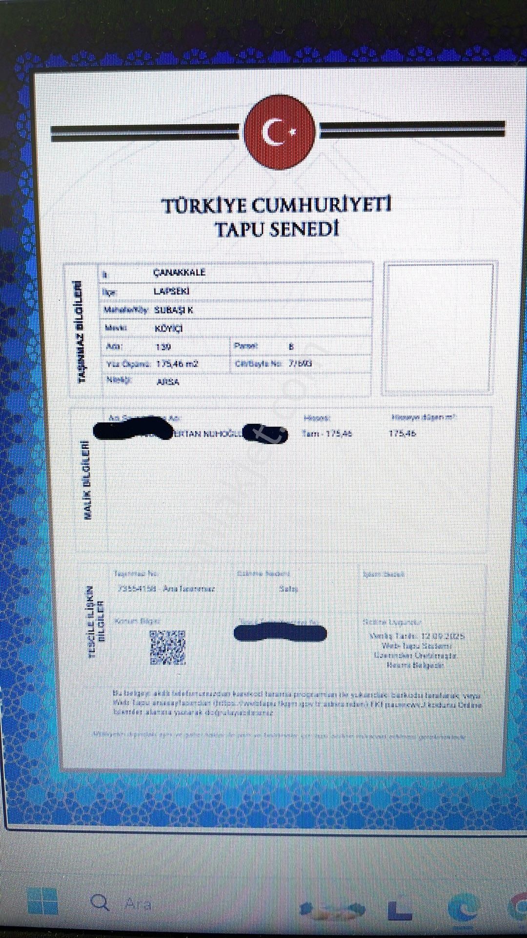 !!!acil!!! Lapseki Subaşı Köyünde Satılık Arsa Daha Ucuzu Yok 239 Bin - Görsel 3